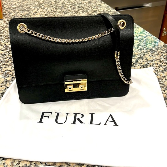 Furla Handbags - Furla black crossbody bag